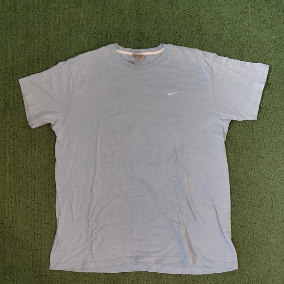 Nike Other - VINTAGE Nike Light Blue Embroidered Logo T Shirt Size XL